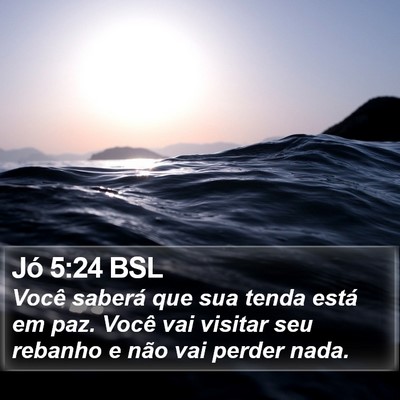 Jó 5:24 BSL Bible Verse Image