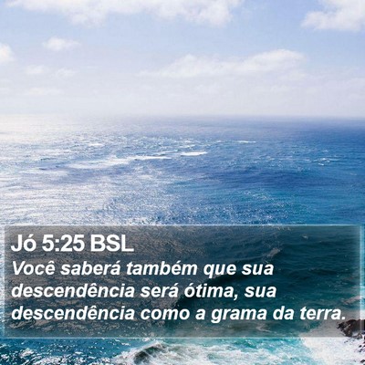 Jó 5:25 BSL Bible Verse Image