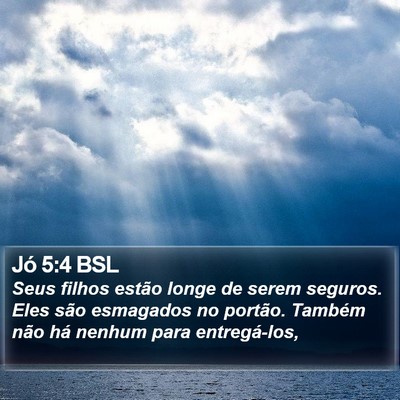 Jó 5:4 BSL Bible Verse Image