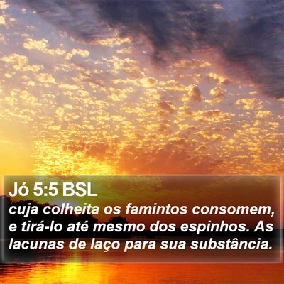 Jó 5:5 BSL Bible Verse Image