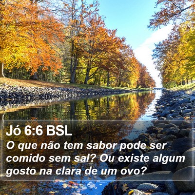 Jó 6:6 BSL Bible Verse Image