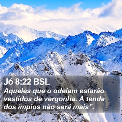 Jó 8:22 BSL Bible Verse Image