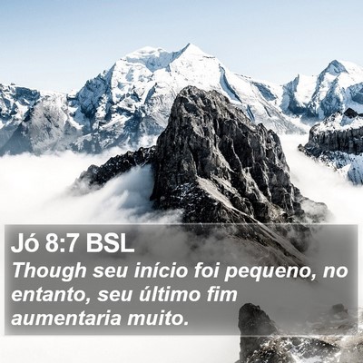 Jó 8:7 BSL Bible Verse Image