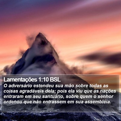Lamentações 1:10 BSL Bible Verse Image