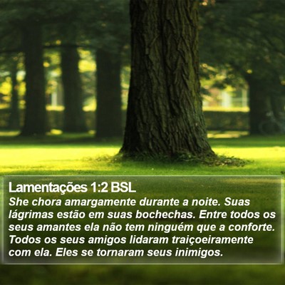 Lamentações 1:2 BSL Bible Verse Image