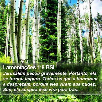 Lamentações 1:8 BSL Bible Verse Image