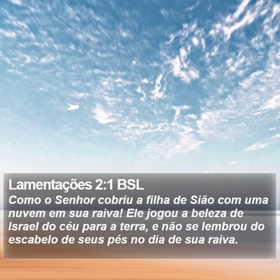 Lamentações 2:1 BSL Bible Verse Image