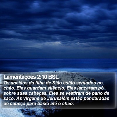 Lamentações 2:10 BSL Bible Verse Image