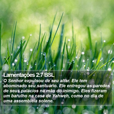 Lamentações 2:7 BSL Bible Verse Image