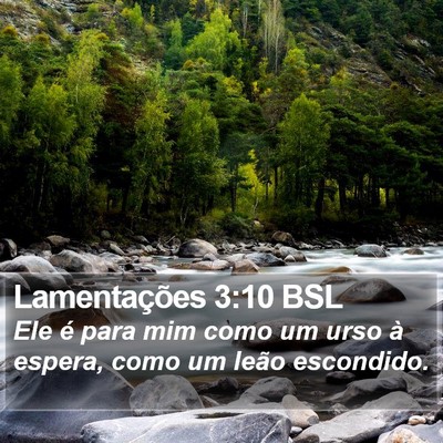 Lamentações 3:10 BSL Bible Verse Image