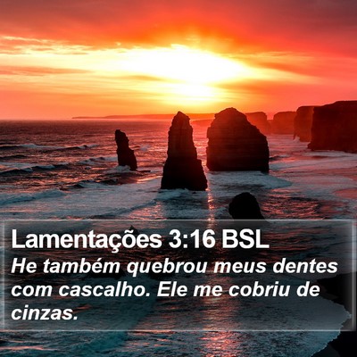 Lamentações 3:16 BSL Bible Verse Image