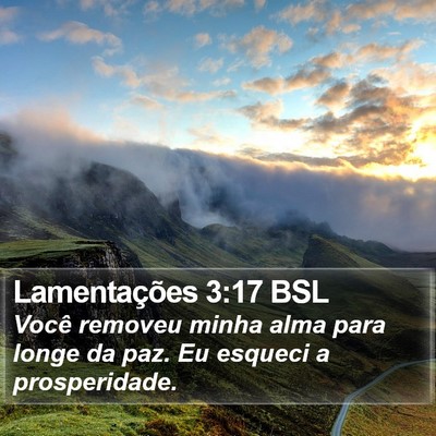 Lamentações 3:17 BSL Bible Verse Image