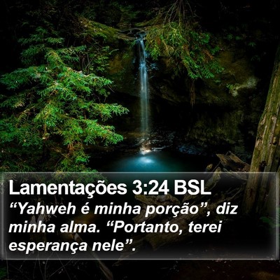 Lamentações 3:24 BSL Bible Verse Image