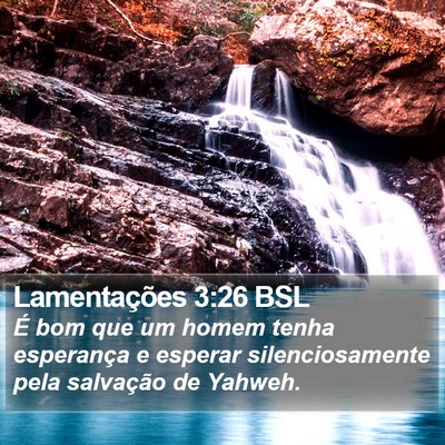 Lamentações 3:26 BSL Bible Verse Image