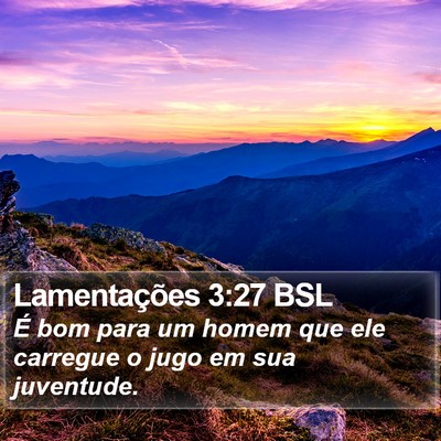 Lamentações 3:27 BSL Bible Verse Image