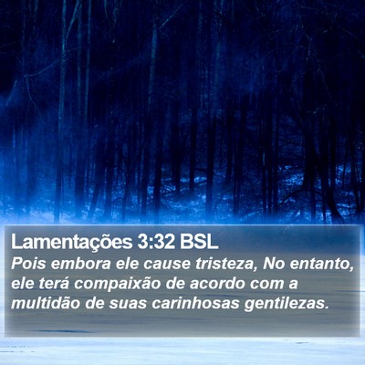 Lamentações 3:32 BSL Bible Verse Image