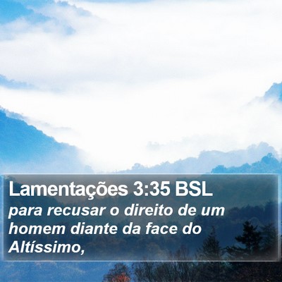 Lamentações 3:35 BSL Bible Verse Image