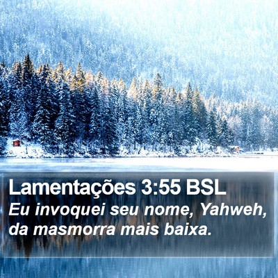 Lamentações 3:55 BSL Bible Verse Image