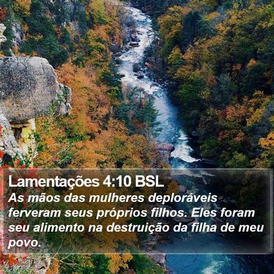 Lamentações 4:10 BSL Bible Verse Image