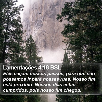 Lamentações 4:18 BSL Bible Verse Image