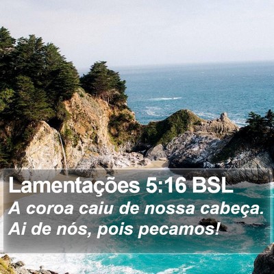 Lamentações 5:16 BSL Bible Verse Image