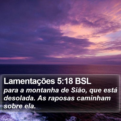 Lamentações 5:18 BSL Bible Verse Image
