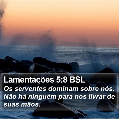 Lamentações 5:8 BSL Bible Verse Image