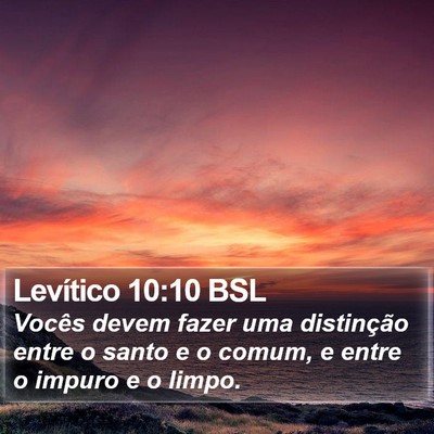 Levítico 10:10 BSL Bible Verse Image