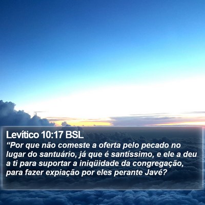 Levítico 10:17 BSL Bible Verse Image