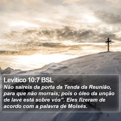 Levítico 10:7 BSL Bible Verse Image