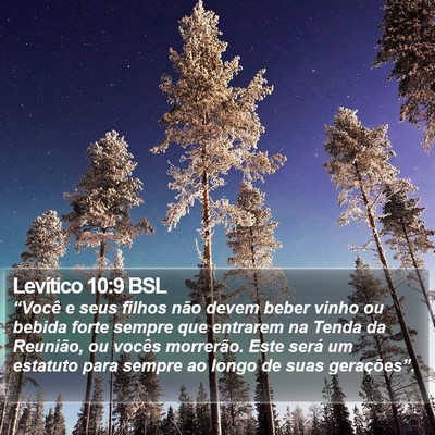 Levítico 10:9 BSL Bible Verse Image