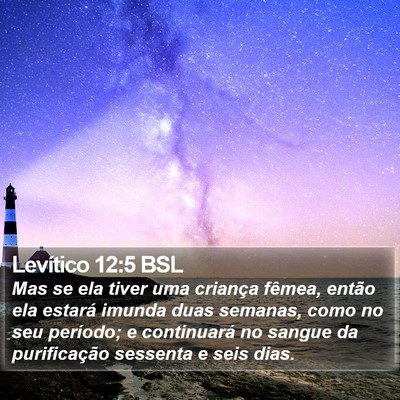 Levítico 12:5 BSL Bible Verse Image