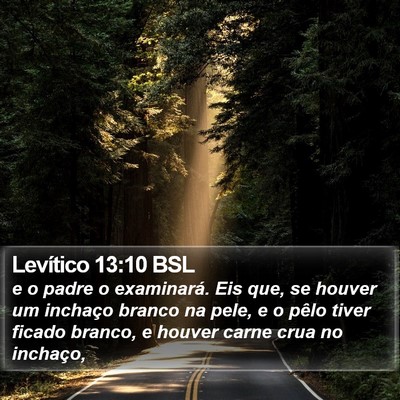 Levítico 13:10 BSL Bible Verse Image