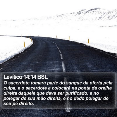 Levítico 14:14 BSL Bible Verse Image