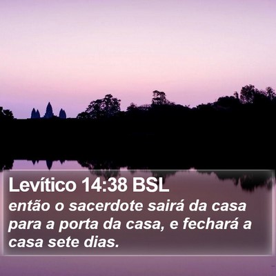 Levítico 14:38 BSL Bible Verse Image