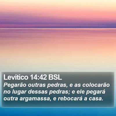 Levítico 14:42 BSL Bible Verse Image