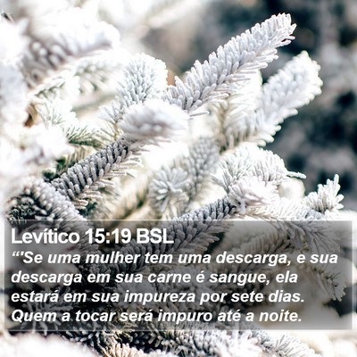 Levítico 15:19 BSL Bible Verse Image