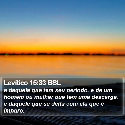 Levítico 15:33 BSL Bible Verse Image