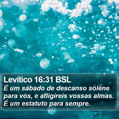 Levítico 16:31 BSL Bible Verse Image