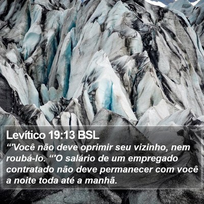 Levítico 19:13 BSL Bible Verse Image