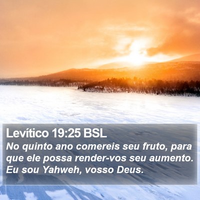 Levítico 19:25 BSL Bible Verse Image