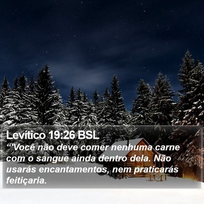 Levítico 19:26 BSL Bible Verse Image