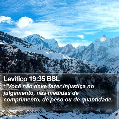Levítico 19:35 BSL Bible Verse Image