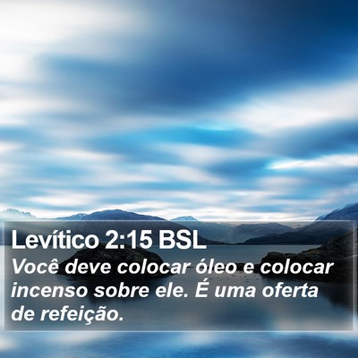 Levítico 2:15 BSL Bible Verse Image