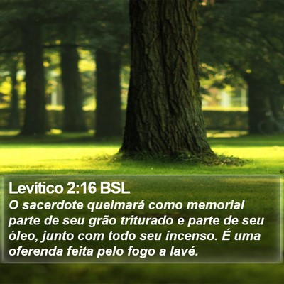 Levítico 2:16 BSL Bible Verse Image