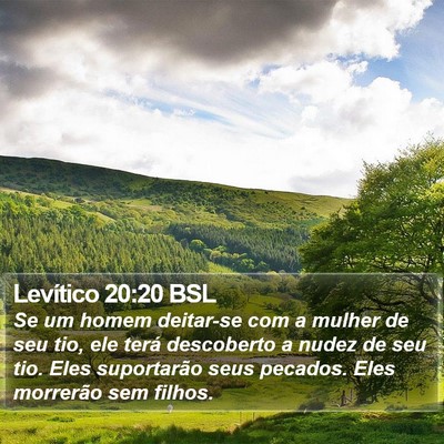 Levítico 20:20 BSL Bible Verse Image