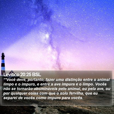 Levítico 20:25 BSL Bible Verse Image