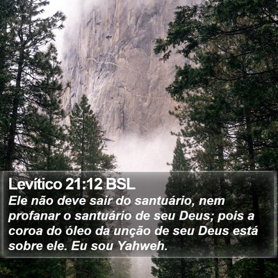 Levítico 21:12 BSL Bible Verse Image
