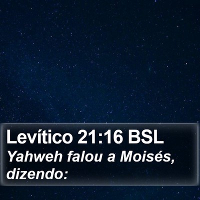 Levítico 21:16 BSL Bible Verse Image