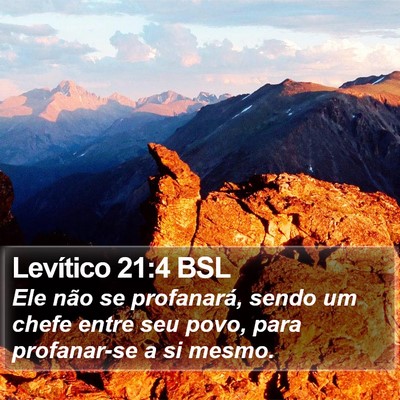 Levítico 21:4 BSL Bible Verse Image